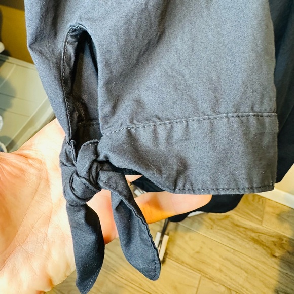 Talbots 100% Cotton Black Midi Poplin Shirtdress Size 14 - Picture 7 of 11